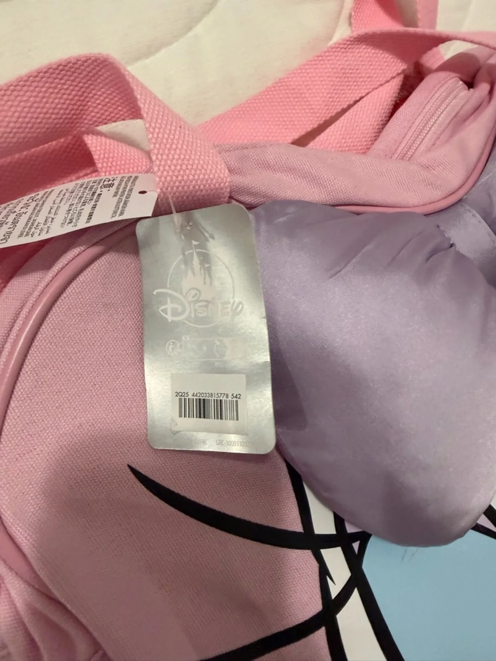 Disney Pink and Lavender Daisy Duck Heart Crossbody Bag - Picture 2 of 4